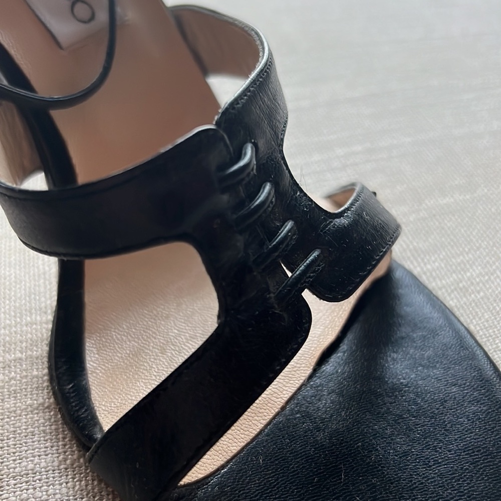 Jimmy Choo Black Leather Heels Size 38